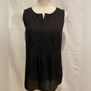 Banana Republic pleated‎ black tank